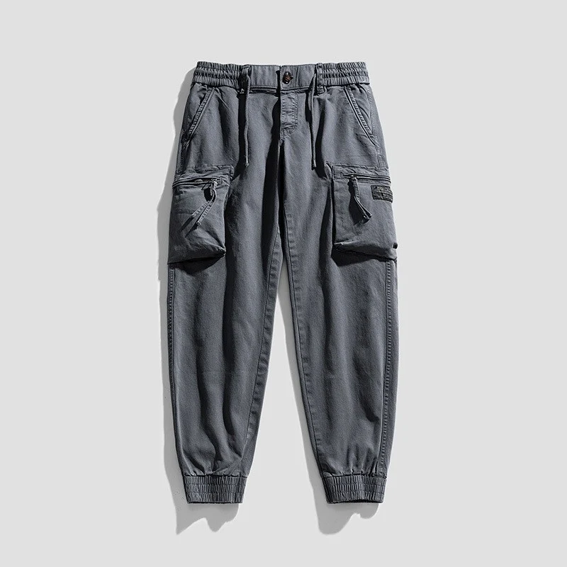 Herren funktionale Cargo-Jogginghose mit elastischem Bund und Reißverschluss-Taschen Drune