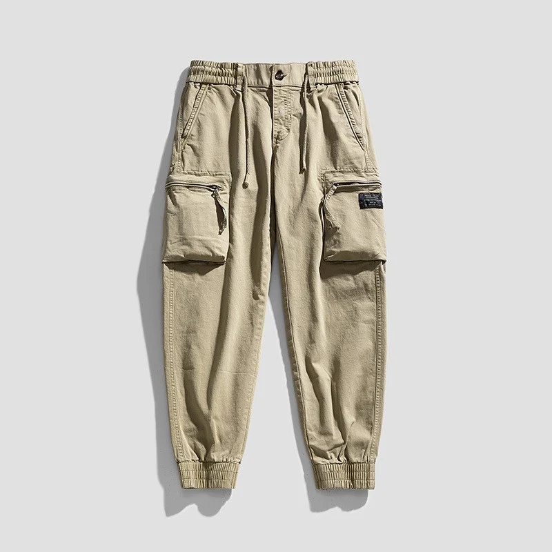 Herren funktionale Cargo-Jogginghose mit elastischem Bund und Reißverschluss-Taschen Drune