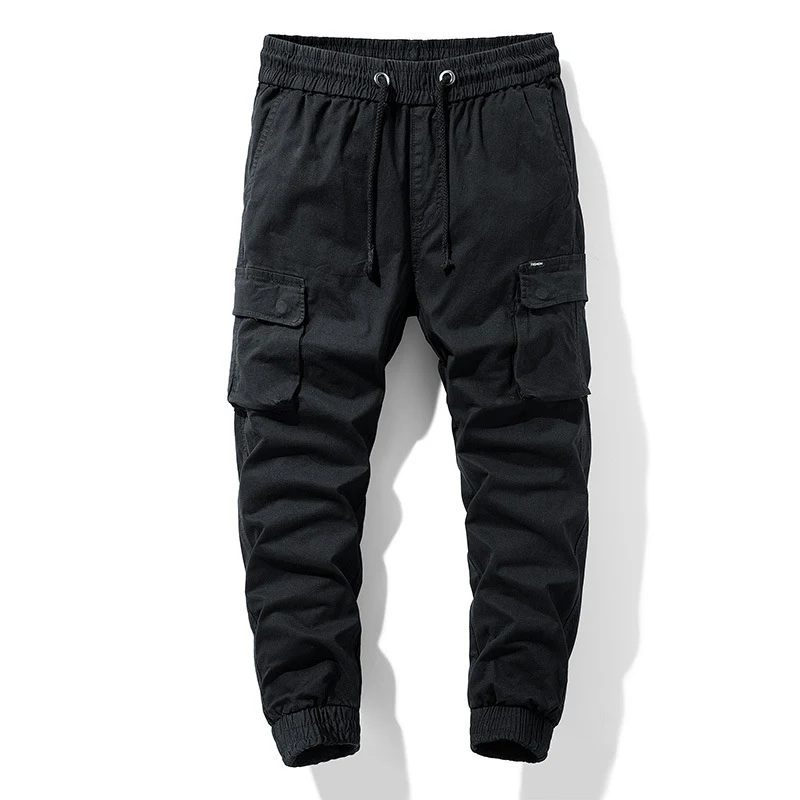 Herren Funktionale Cargo-Joggerhose mit elastischem Komfortbund, großzügigen Klapp-Utility-Taschen und gerippten Knöcheln Drune