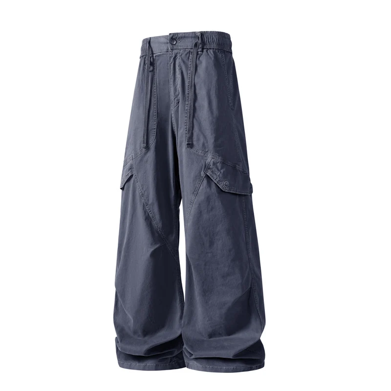 Herren Extraweite Baggy‑Cargohose im Utility‑Workwear‑Look mit elastischem Bund Drune