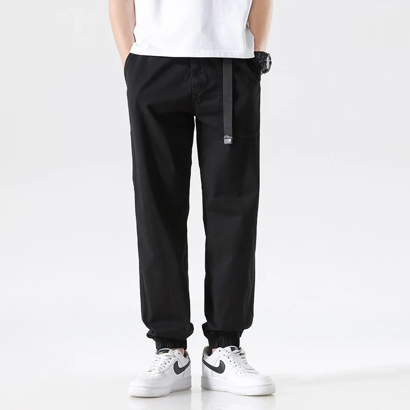 Herren Cargojoggerhose aus Baumwoll-Twill mit Tunnelzugbund und geripptem Knöchelabschluss Drune