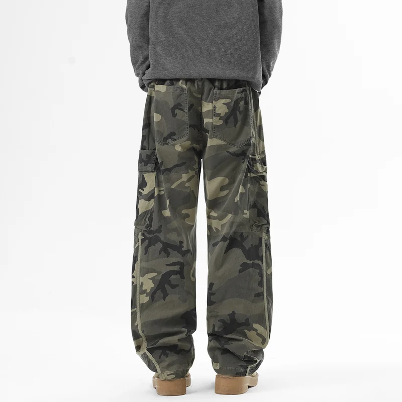 Herren Cargohose mit elastischem Bund, Tunnelzug und Mehrfach‑Taschen Drune