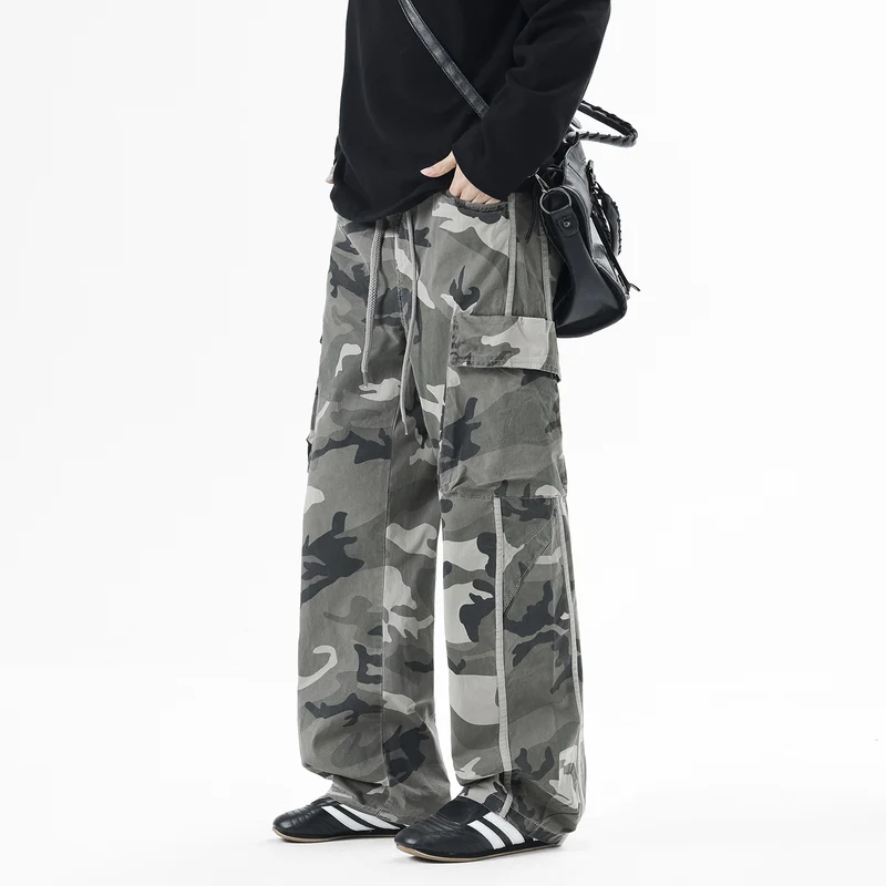 Herren Cargohose mit elastischem Bund, Tunnelzug und Mehrfach‑Taschen Drune