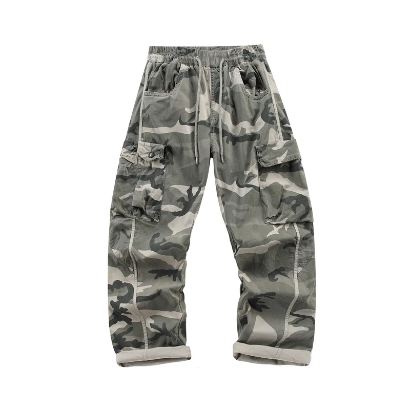 Herren Cargohose mit elastischem Bund, Tunnelzug und Mehrfach‑Taschen Drune