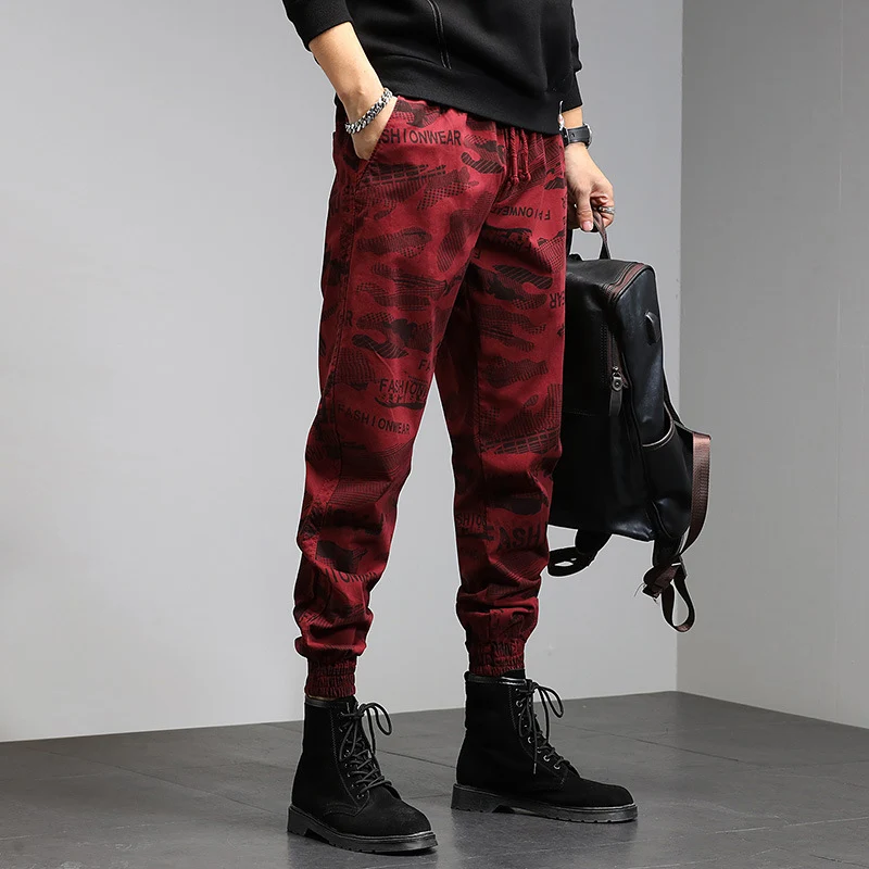 Herren Cargohose im Joggerstil mit Camouflage‑Print, Elastischem Tunnelzugbund und Klappentaschen Drune