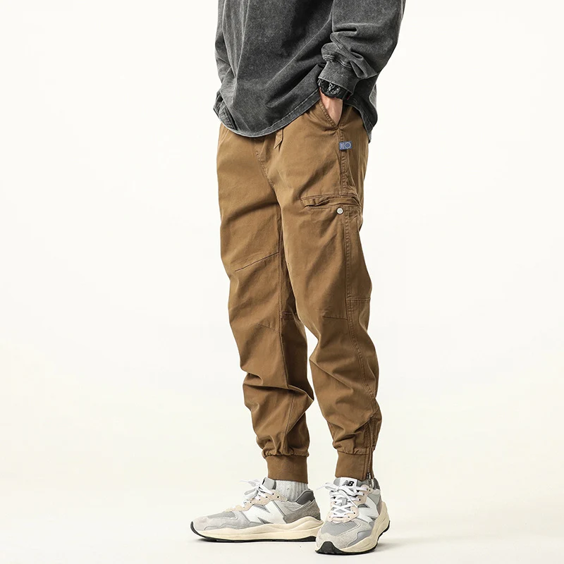 Herren Cargohose im Jogger-Stil mit elastischem Bund, Bündchen und Utility-Taschen Drune