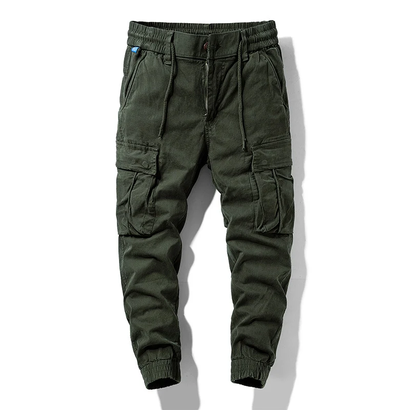 Herren Cargo-Jogginghose im Utility-Style mit Tunnelzugbund, Multifachtaschen und gerippten Bündchen Drune