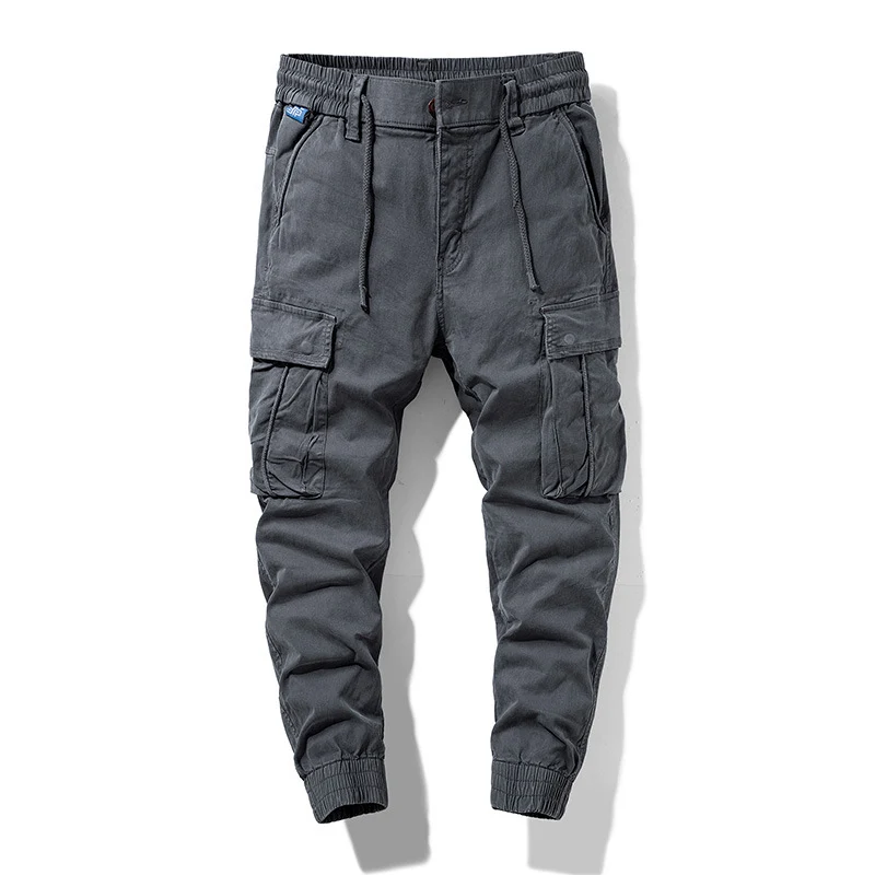 Herren Cargo-Jogginghose im Utility-Style mit Tunnelzugbund, Multifachtaschen und gerippten Bündchen Drune
