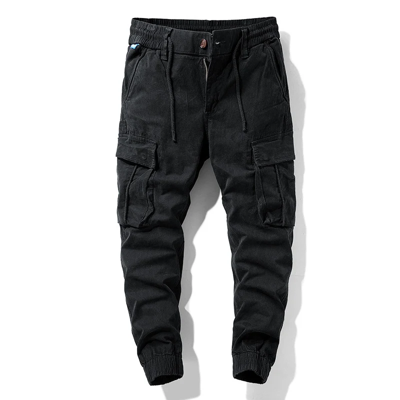 Herren Cargo-Jogginghose im Utility-Style mit Tunnelzugbund, Multifachtaschen und gerippten Bündchen Drune