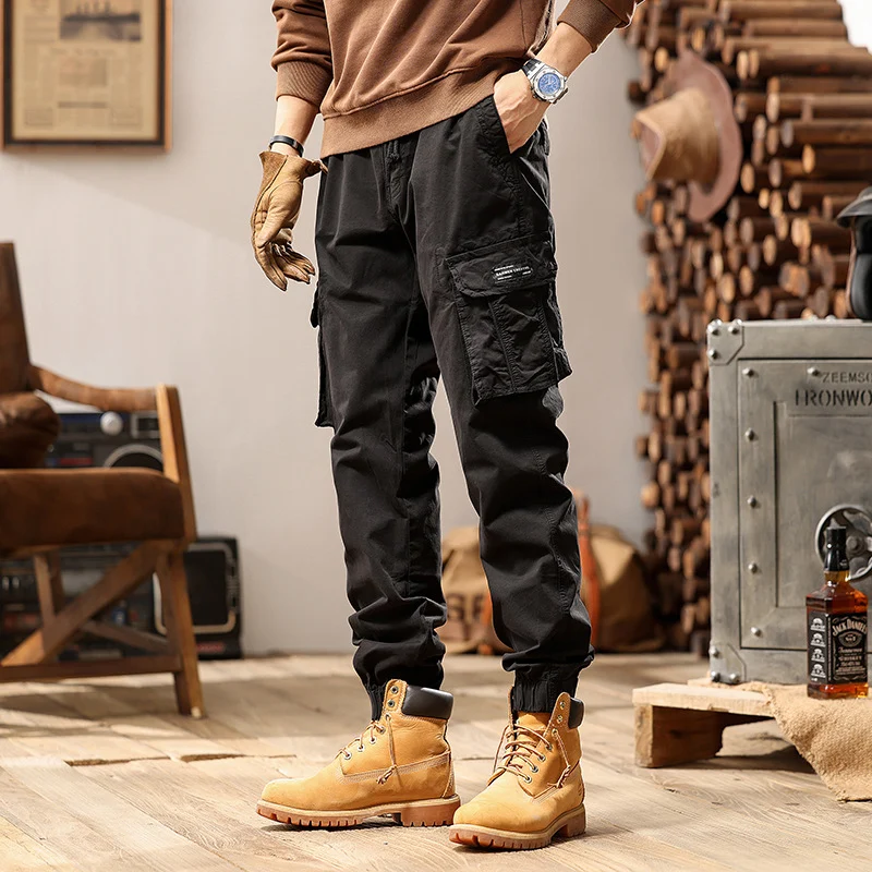 Herren Cargo-Jogginghose im Utility‑Stil mit Elastikbund, Tunnelzug und Mehrfach‑Cargotaschen Drune