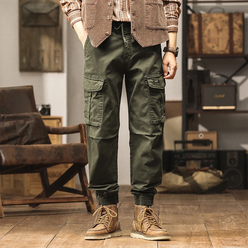 Herren Cargo-Jogginghose im Utility-Look mit Tunnelzugbund und Reißverschluss-Knöcheln Drune