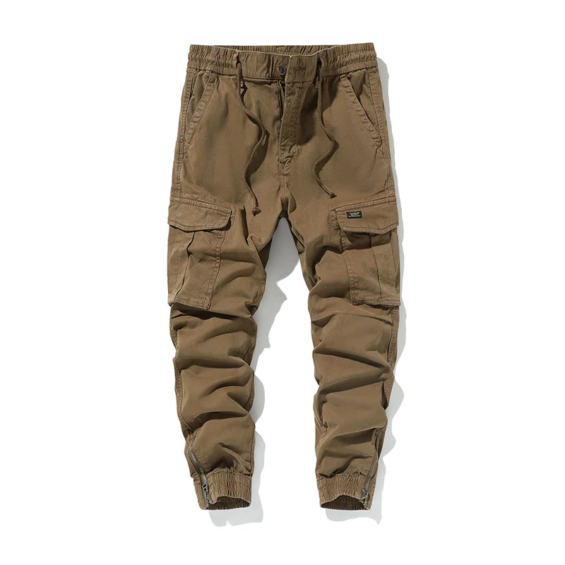 Herren Cargo-Jogginghose im Utility-Look mit Tunnelzugbund und Reißverschluss-Knöcheln Drune