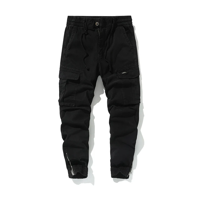 Herren Cargo-Jogginghose im Utility-Look mit Tunnelzugbund und Reißverschluss-Knöcheln Drune