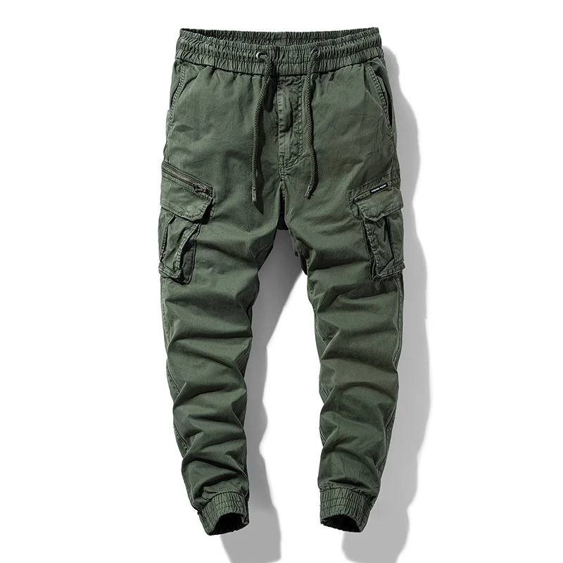 Herren Cargo-Joggerhose mit Tunnelzug, Multifachtaschen und geripptem Knöchelabschluss Drune