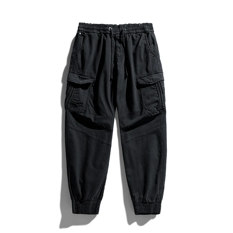 Herren Cargo-Joggerhose mit ergonomischen Kniepasse, elastischem Tunnelzugbund und großvolumigen Klappentaschen Drune
