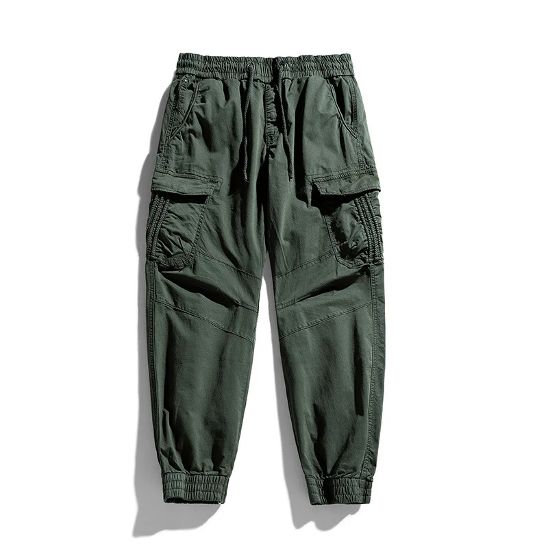 Herren Cargo-Joggerhose mit ergonomischen Kniepasse, elastischem Tunnelzugbund und großvolumigen Klappentaschen Drune
