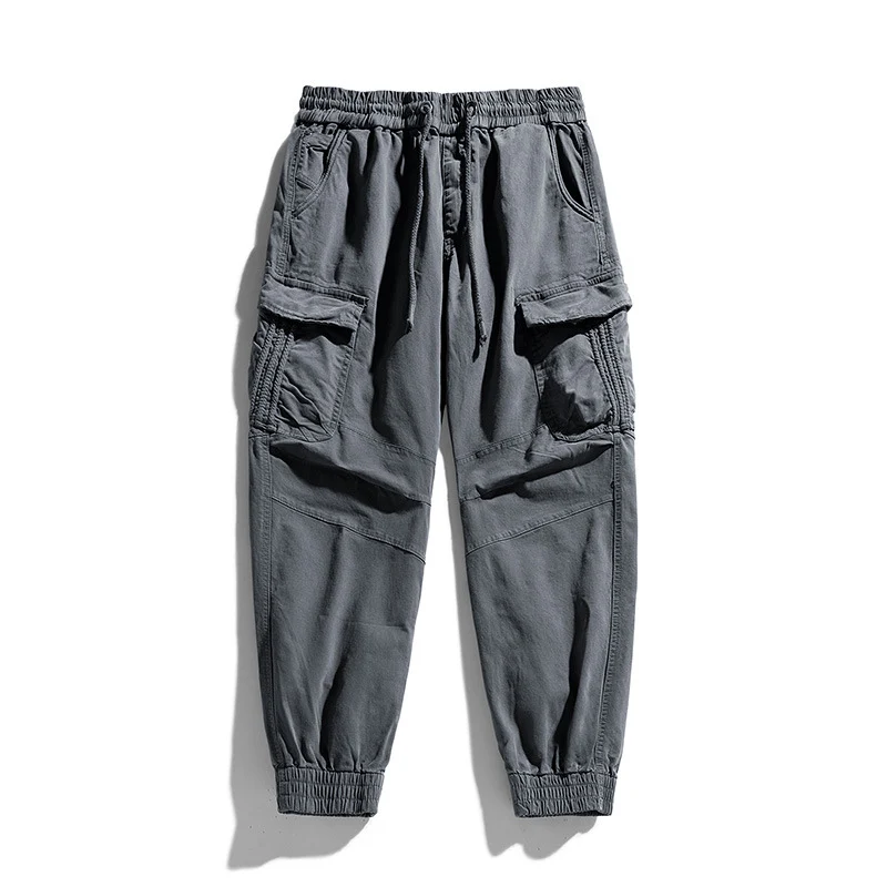 Herren Cargo-Joggerhose mit ergonomischen Kniepasse, elastischem Tunnelzugbund und großvolumigen Klappentaschen Drune