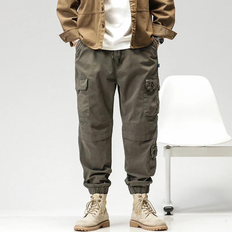 Herren Cargo-Joggerhose mit ergonomischen Kniepaneelen, Tunnelzugbund und elastischen Bündchen Drune