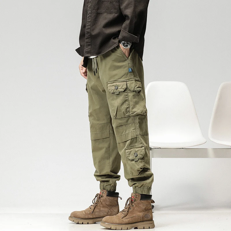 Herren Cargo-Joggerhose mit ergonomischen Kniepaneelen, Tunnelzugbund und elastischen Bündchen Drune