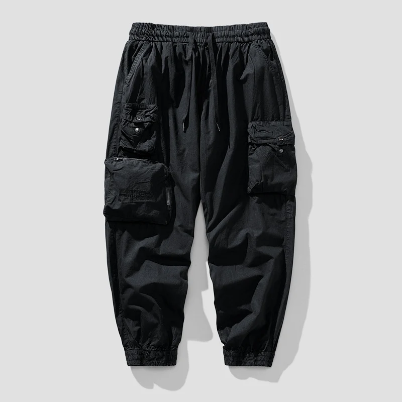 Herren Cargo-Joggerhose mit elastischem Bund, multifunktionalen Cargotaschen und abnehmbarer Packtasche Drune