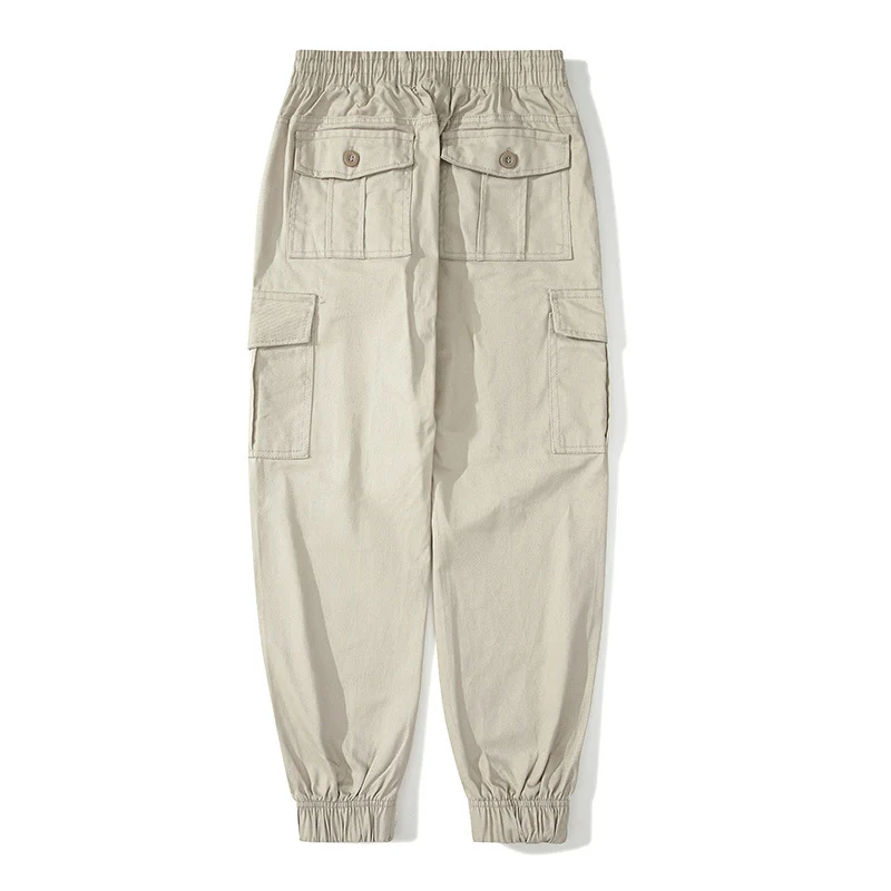 Herren Cargo-Joggerhose mit elastischem Bund, Klappentaschen und gerippten Knöcheln Drune