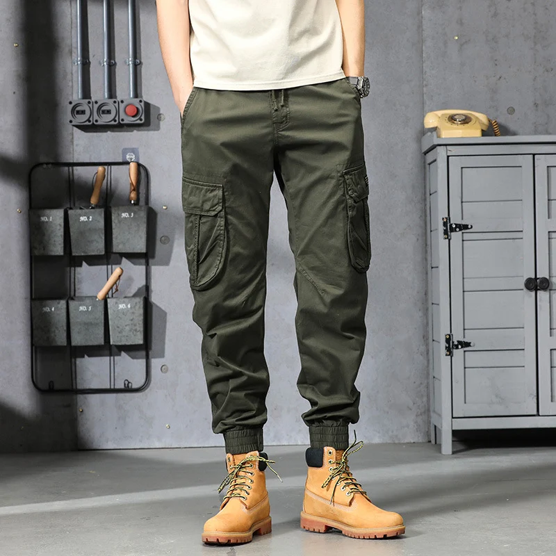 Herren Cargo-Joggerhose im Utility-Look mit elastischem Bund, Multifach‑Taschen und gerippten Knöcheln Drune