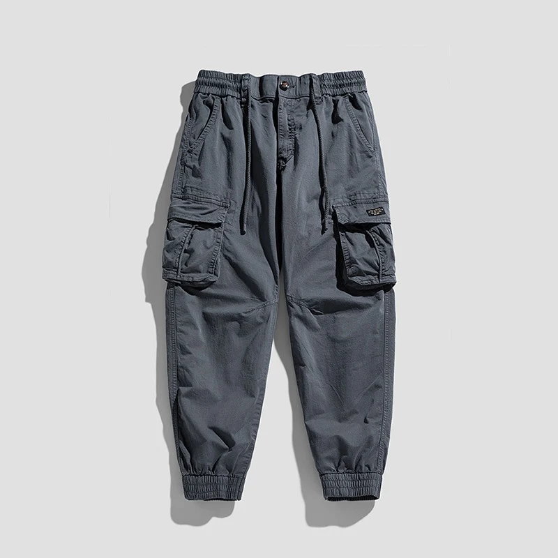 Herren Cargo-Joggerhose im Utility-Look mit elastischem Bund, Multifach‑Taschen und gerippten Knöcheln Drune