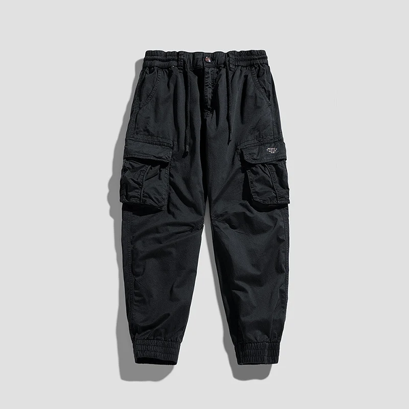 Herren Cargo-Joggerhose im Utility-Look mit elastischem Bund, Multifach‑Taschen und gerippten Knöcheln Drune