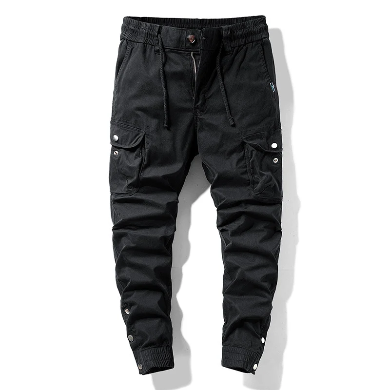 Herren Cargo-Joggerhose im Utility-Look mit elastischem Bund, Mehrfach-Taschen und gerippten Beinabschlüssen Drune