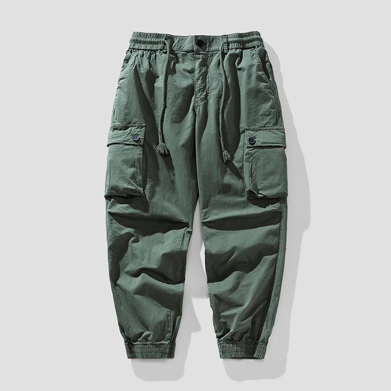 Herren Cargo-Joggerhose im Tapered-Utility-Stil mit elastischem Bund und Klapptaschen Drune