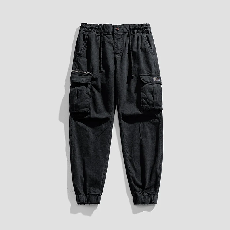 Herren Cargo-Joggerhose aus Baumwollmix mit Elastischem Tunnelzugbund und Multifach‑Taschen Drune