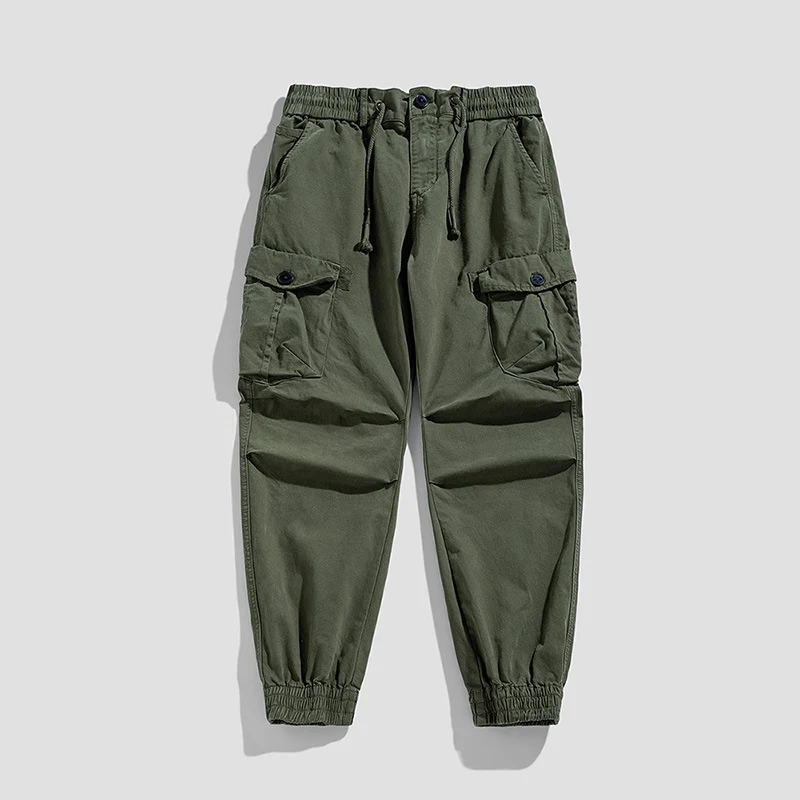 Herren Cargo-Jogger mit Tunnelzugbund, Mehrfachtaschen und elastischen Knöchelabschlüssen Drune