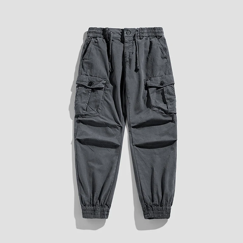 Herren Cargo-Jogger mit Tunnelzugbund, Mehrfachtaschen und elastischen Knöchelabschlüssen Drune