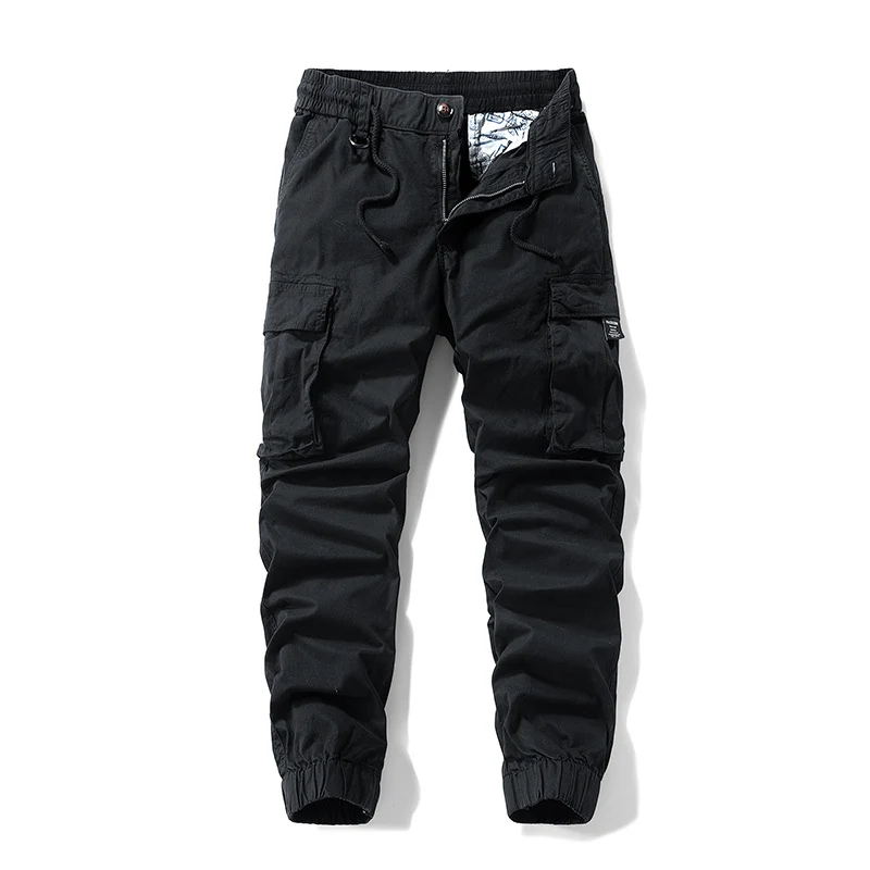 Herren Cargo-Jogger im technischen Utility-Design mit elastischem Tunnelzugbund und Mehrfachtaschen Drune
