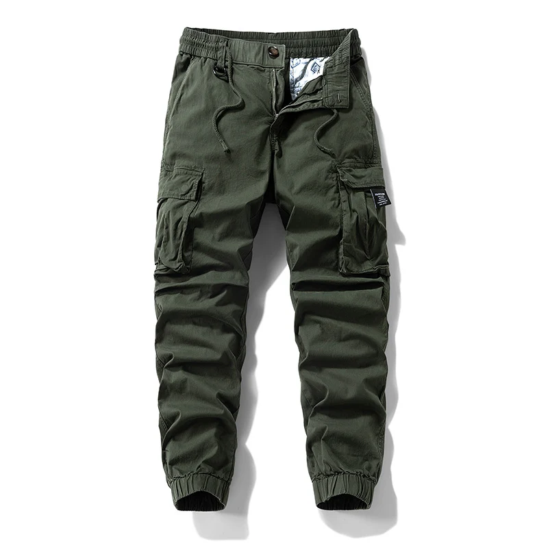 Herren Cargo-Jogger im technischen Utility-Design mit elastischem Tunnelzugbund und Mehrfachtaschen Drune