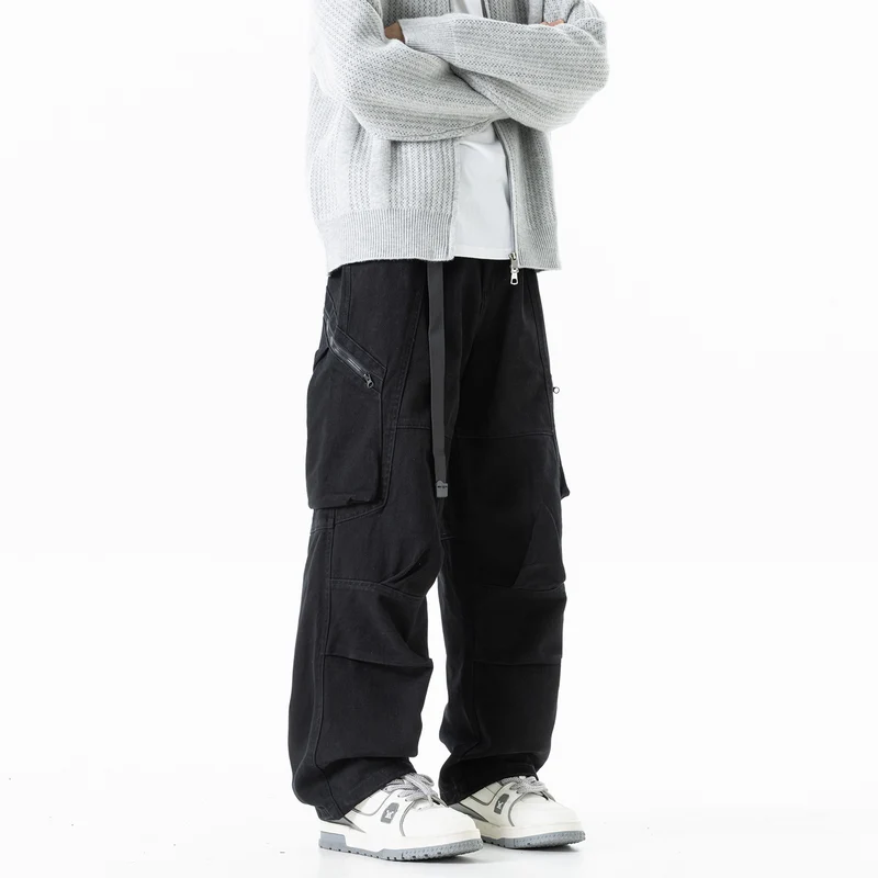 Herren Cargo-Hose mit elastischem Bund, multifunktionalen Taschen und verstellbarem Saum Drune