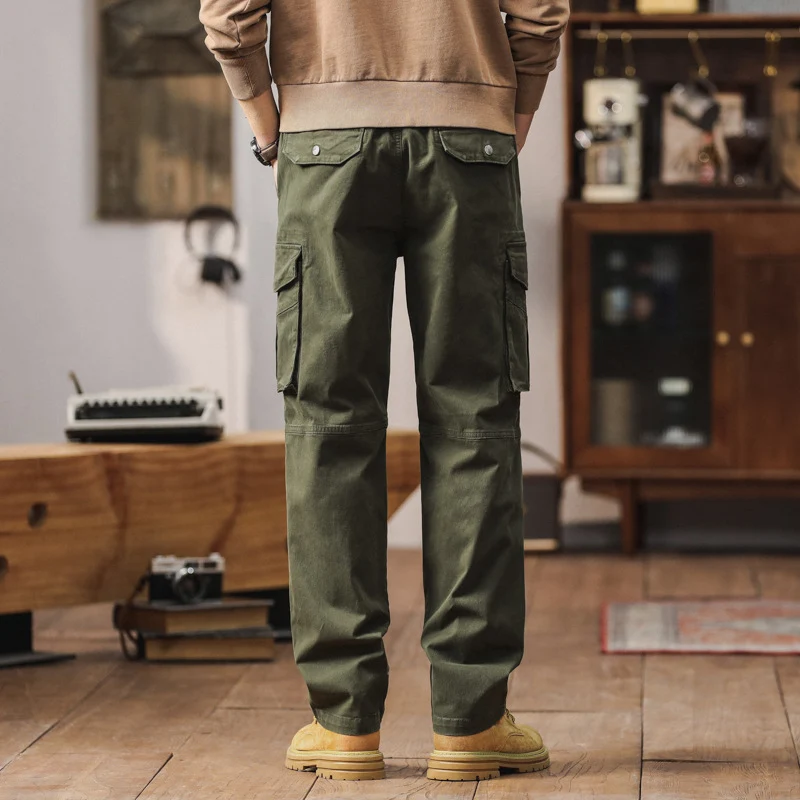 Herren Cargo-Hose im Utility-Stil mit Elastikbund, Kordelzug und Mehrfach-Taschen Drune