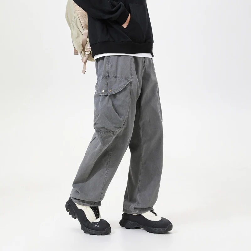 Herren Cargo-Hose im Utility-Look mit elastischem Bund und Knieabnähern Drune