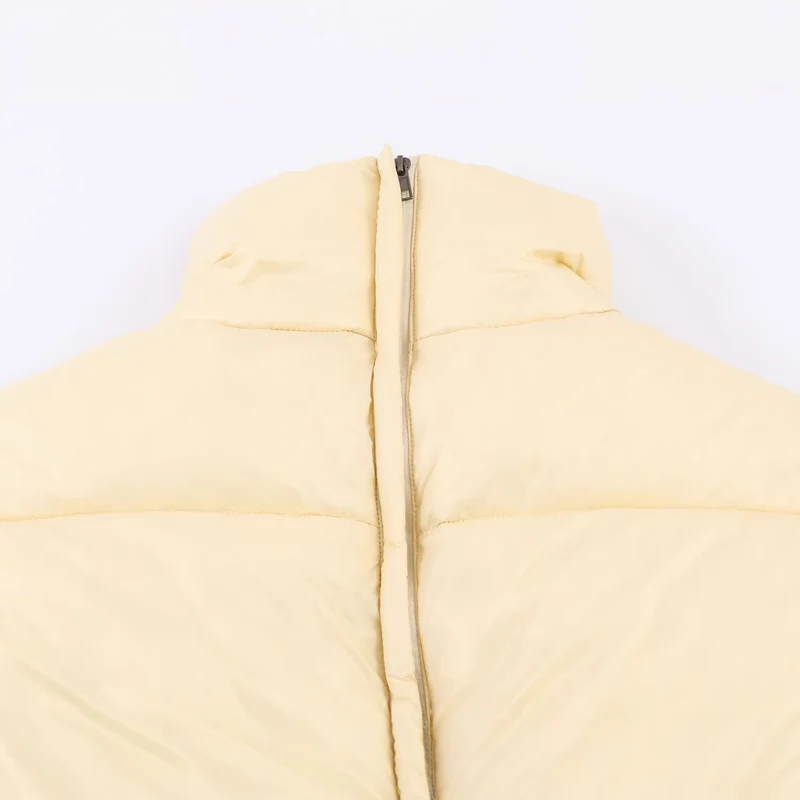 Damen Gefütterte Steppjacke mit Tunnelzug-Taillierung und hohem Stehkragen Drune