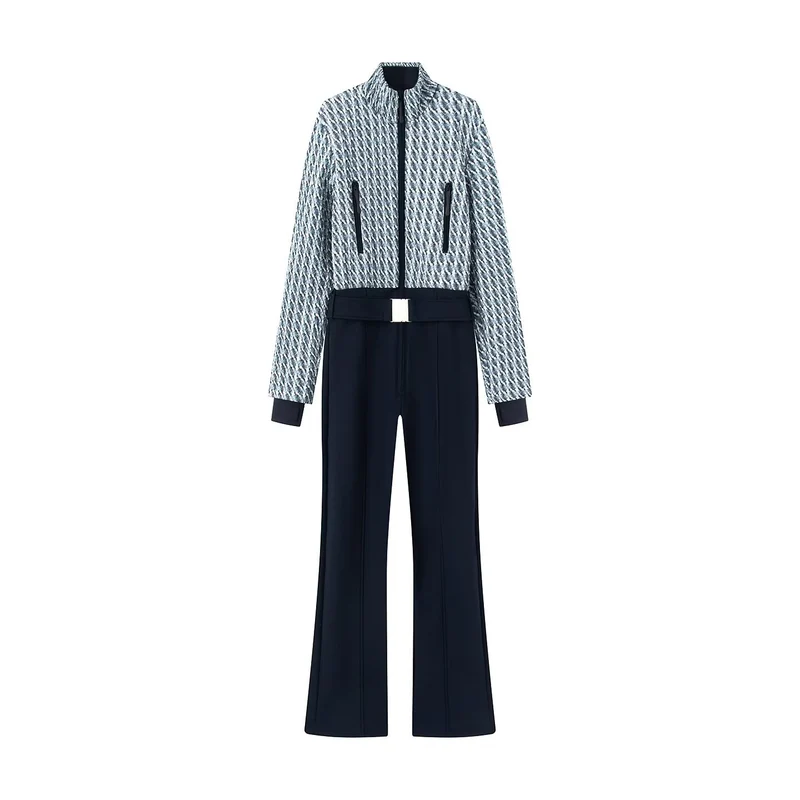 Damen Funktionaler Utility-Overall mit Reißverschlüssen und Taillengürtel Drune