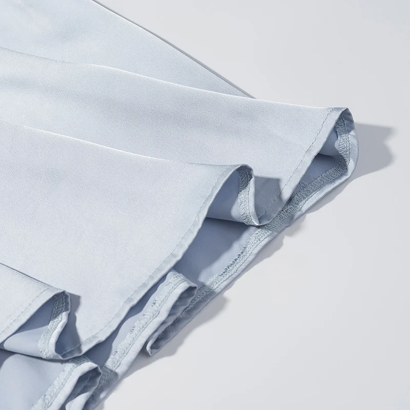 Damen Fließendes Maxikleid mit Ballonärmeln, geraffter Taille und Rundhalsausschnitt Drune
