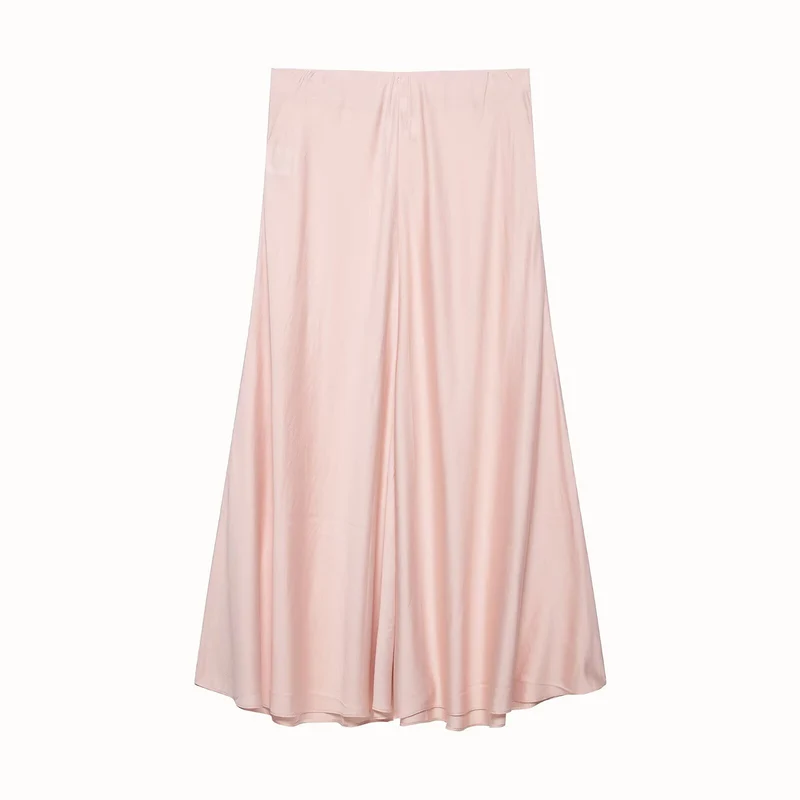 Damen Fließender Maxirock mit taillenhohem Bund und A‑Linien‑Silhouette Drune