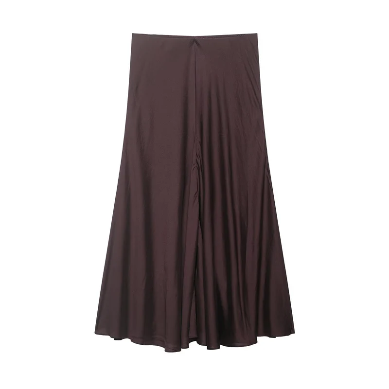 Damen Fließender Maxirock mit taillenhohem Bund und A‑Linien‑Silhouette Drune
