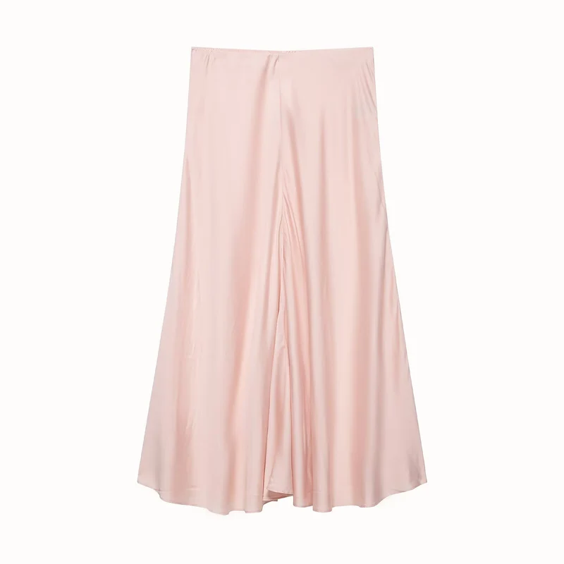 Damen Fließender Maxirock mit taillenhohem Bund und A‑Linien‑Silhouette Drune