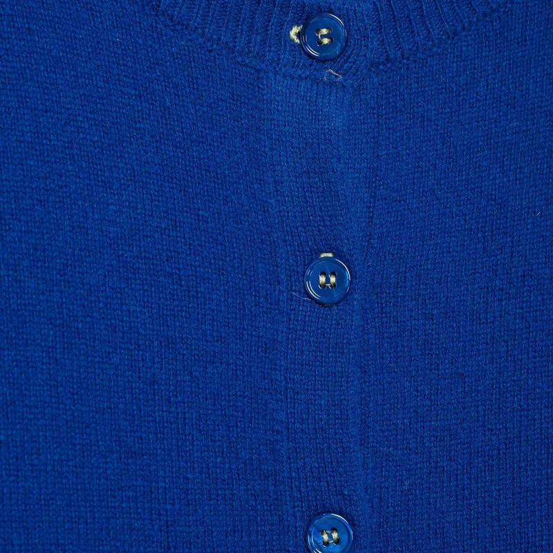 Damen Feinstrick-Cardigan mit Rundhalsausschnitt und durchgehender Knopfleiste Drune