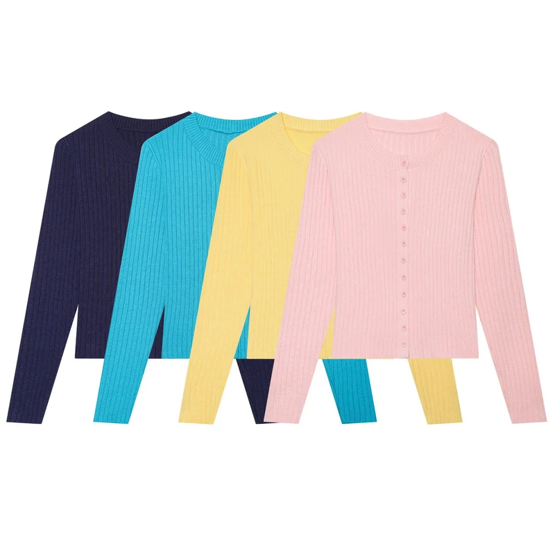 Damen Feinstrick‑Cardigan mit Rippstruktur und durchgehender Knopfleiste Drune