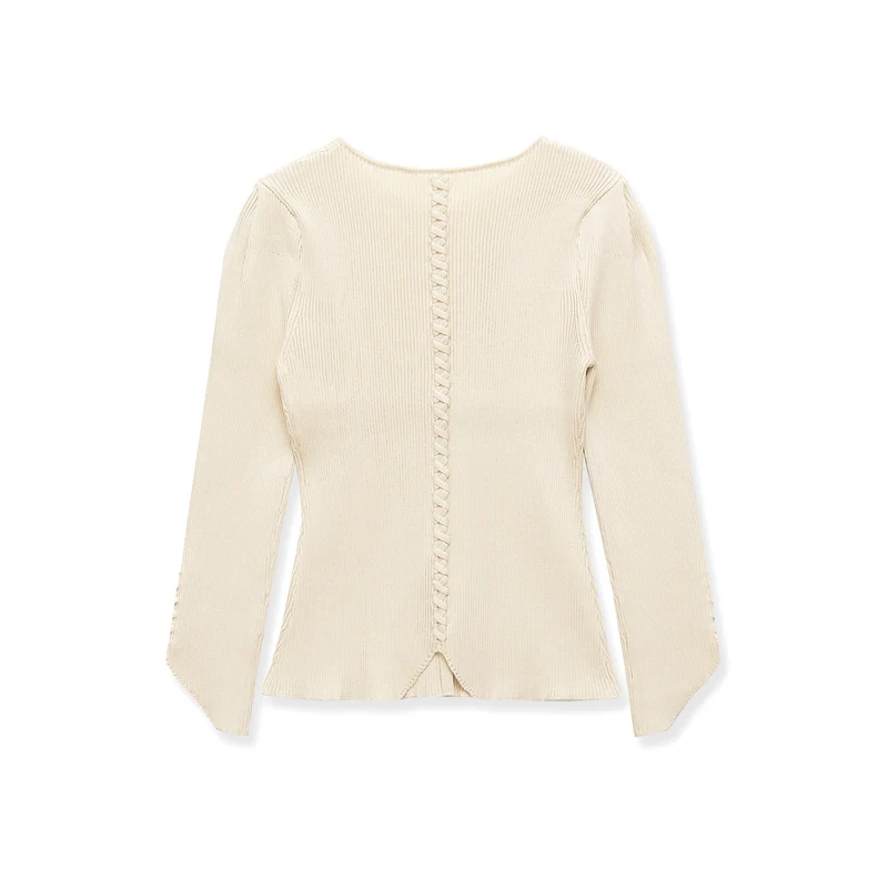 Damen Feinstrick-Cardigan mit durchgehender Knopfleiste, taillierter Rippenstruktur und geschwungenem Saum Drune