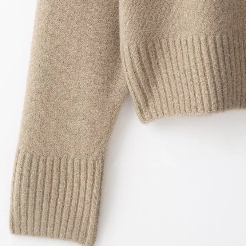 Damen Feiner Oversize-Strickpullover mit Rundhalsausschnitt, überschnittenen Schultern und extra langen Rippbündchen Drune