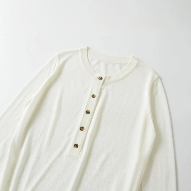 Damen Feiner Kurzcardigan mit Rundhals, Knopfleiste und taillierendem Bündchen Drune