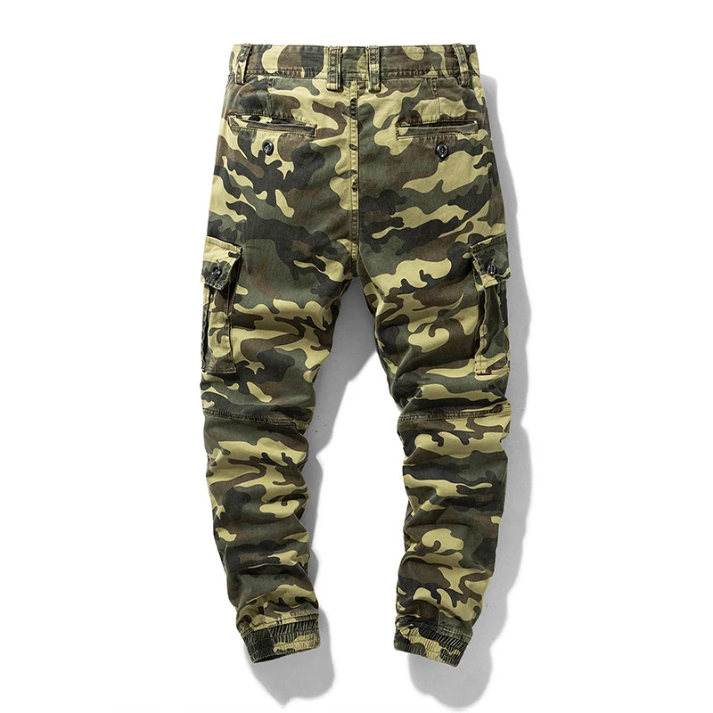 Herren Camouflage‑Cargo‑Jogger mit verstärkten Kniepartien und elastischem Knöchelabschluss Drune